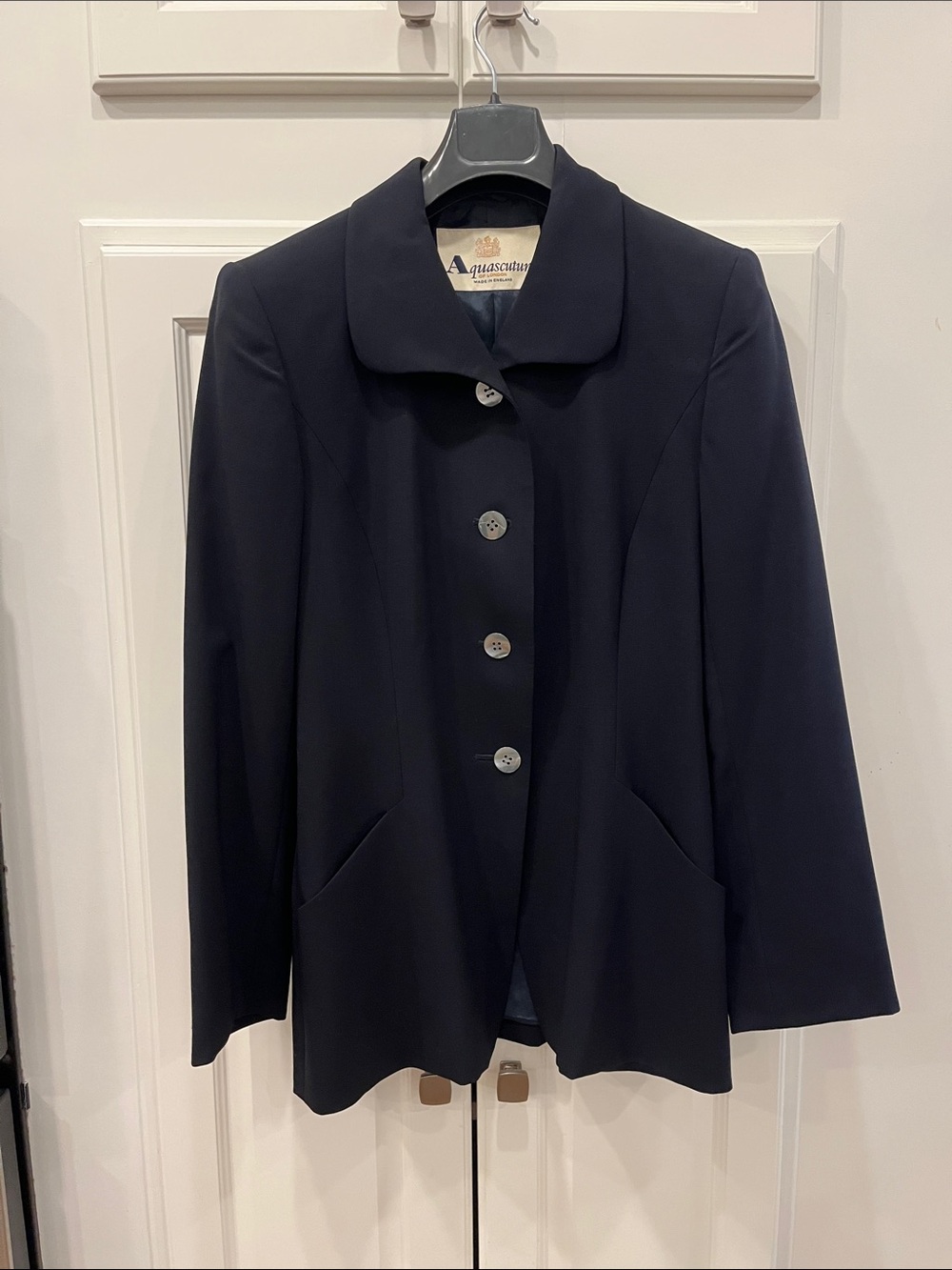 Aquascutum Navy Blazer Size 8